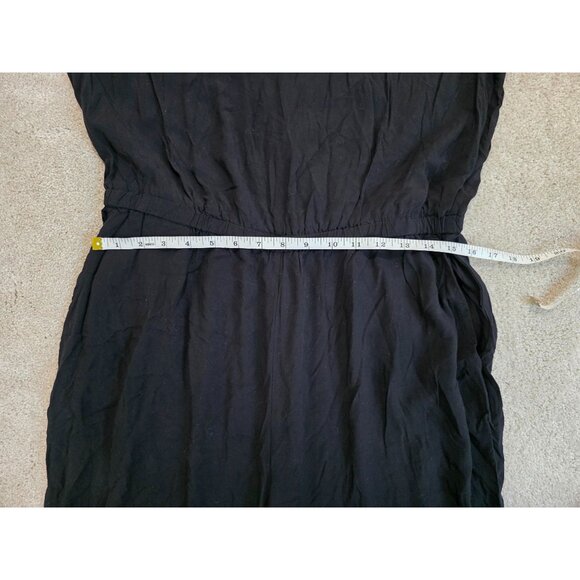 Old Navy Black Sleeveless Jumpsuit With Keyhole Back & Elastic Waist Womens L Ra - Picture 6 of 7